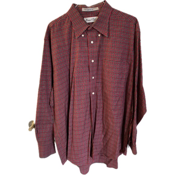 Marshall Field’s red plaid button down, size 17 1/2. Excellent used condition. - Picture 1 of 3